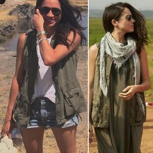 Per Se Olive Green Cotton Vest